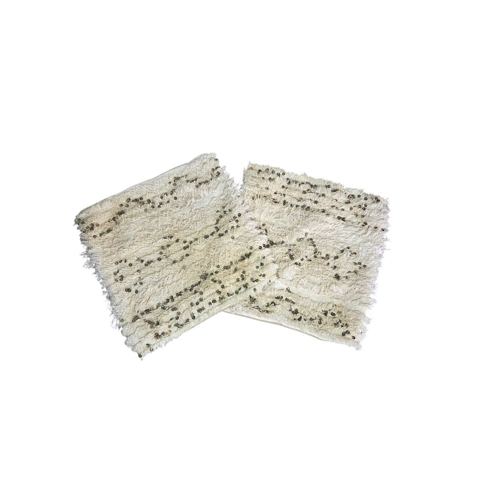 Pottery Barn Boho Cream with Gold Coin Moroccan Wedding Blanket Pillow Covers 2